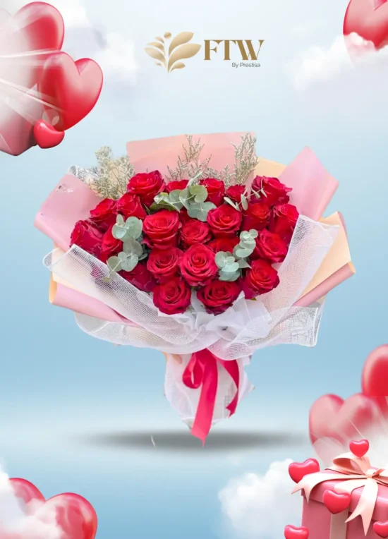 Karangan Bunga Bouquet - Valentine - Parselia - Indonesia - 019