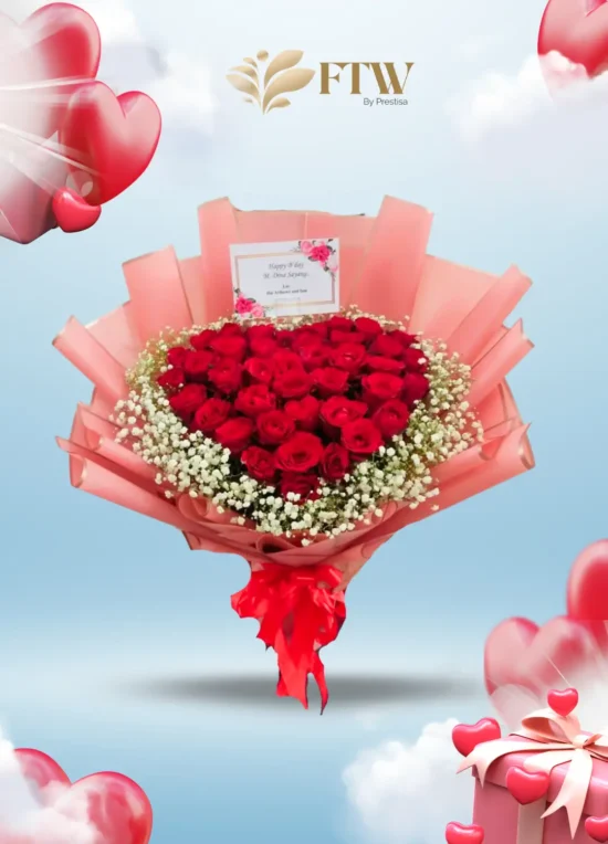 Karangan Bunga Bouquet - Valentine - Parselia - Indonesia - 023