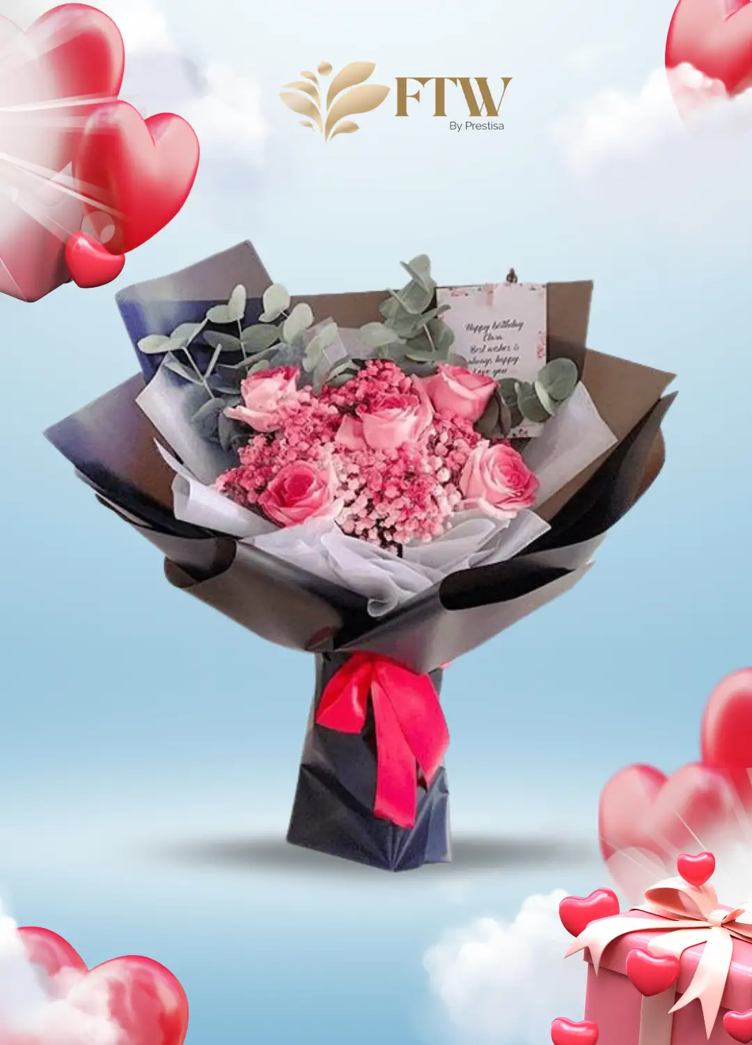 Karangan Bunga Bouquet - Valentine - Parselia - Indonesia - 009